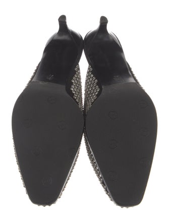 3.1 Phillip Lim Suede Crystal Embellishments Mules