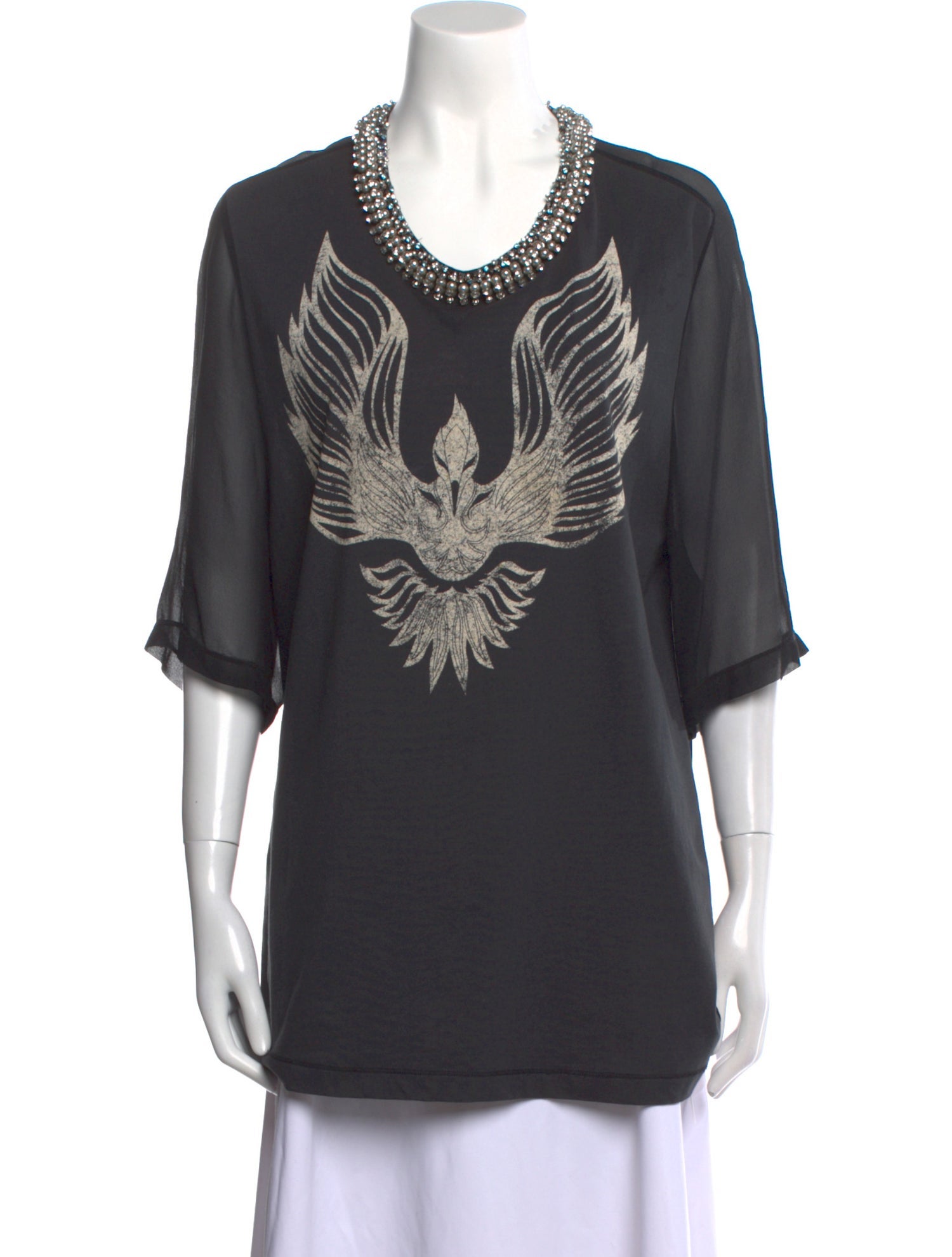 3.1 Phillip Lim Graphic Print Scoop Neck Tunic