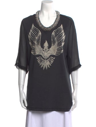 3.1 Phillip Lim Graphic Print Scoop Neck Tunic