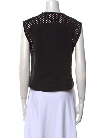 3.1 Phillip Lim Crew Neck Sleeveless Crop Top