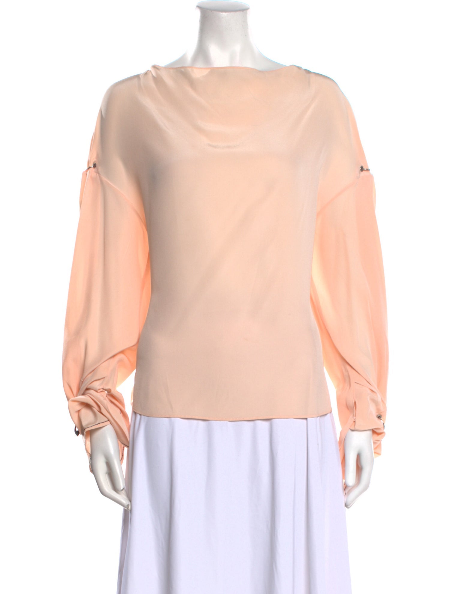 3.1 Phillip Lim Silk Bateau Neckline Blouse
