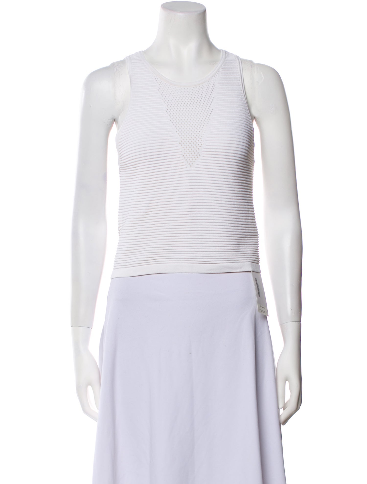 3.1 Phillip Lim Crew Neck Sleeveless Crop Top