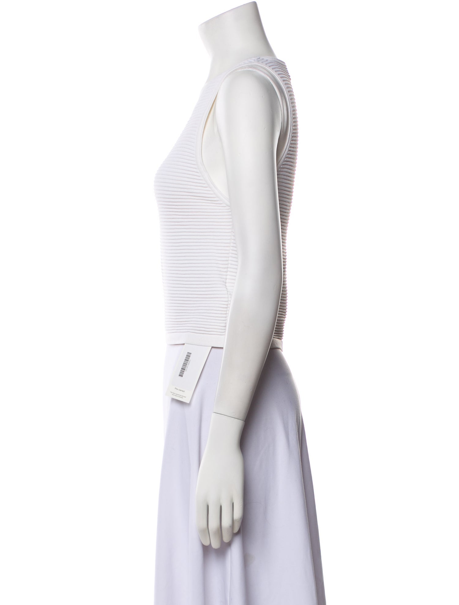 3.1 Phillip Lim Crew Neck Sleeveless Crop Top