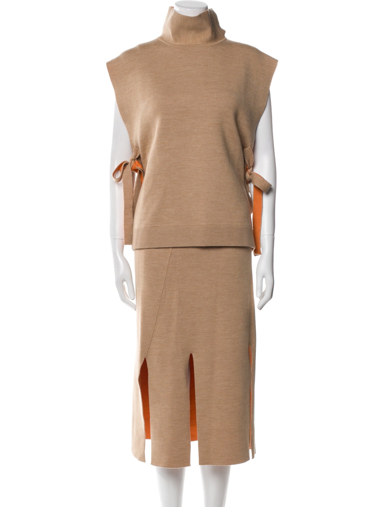 3.1 Phillip Lim Wool Cutout Accent Skirt Set