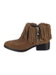 3.1 Phillip Lim Suede Fringe Trim Accent Western Boots