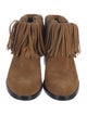 3.1 Phillip Lim Suede Fringe Trim Accent Western Boots