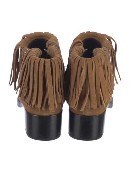 3.1 Phillip Lim Suede Fringe Trim Accent Western Boots