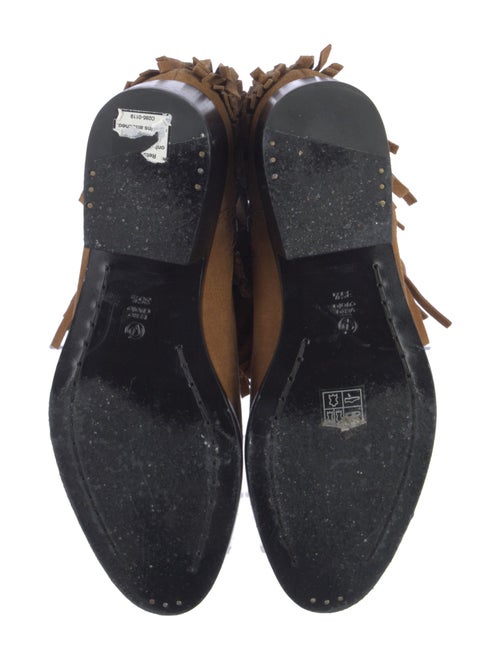 3.1 Phillip Lim Suede Fringe Trim Accent Western Boots