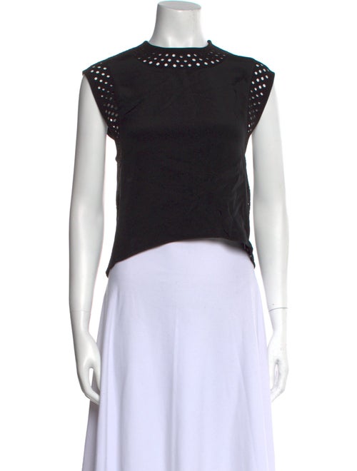 3.1 Phillip Lim Silk Crew Neck Crop Top