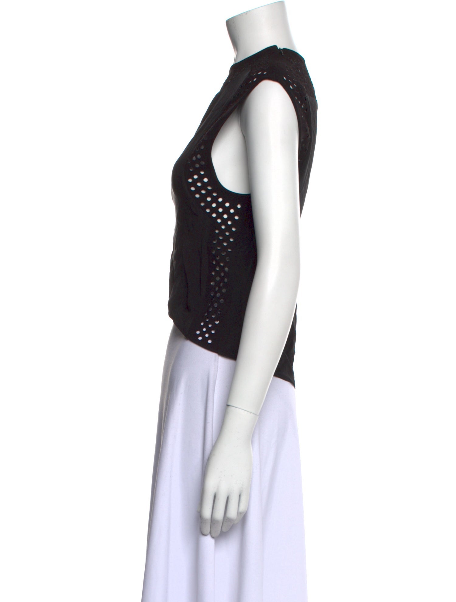 3.1 Phillip Lim Silk Crew Neck Crop Top