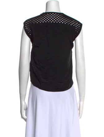 3.1 Phillip Lim Silk Crew Neck Crop Top