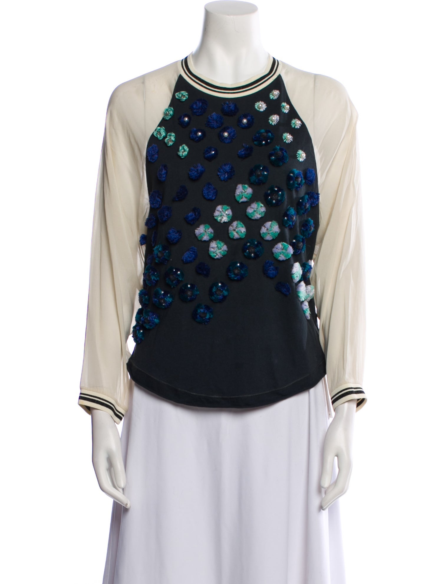 3.1 Phillip Lim Printed Crew Neck Blouse