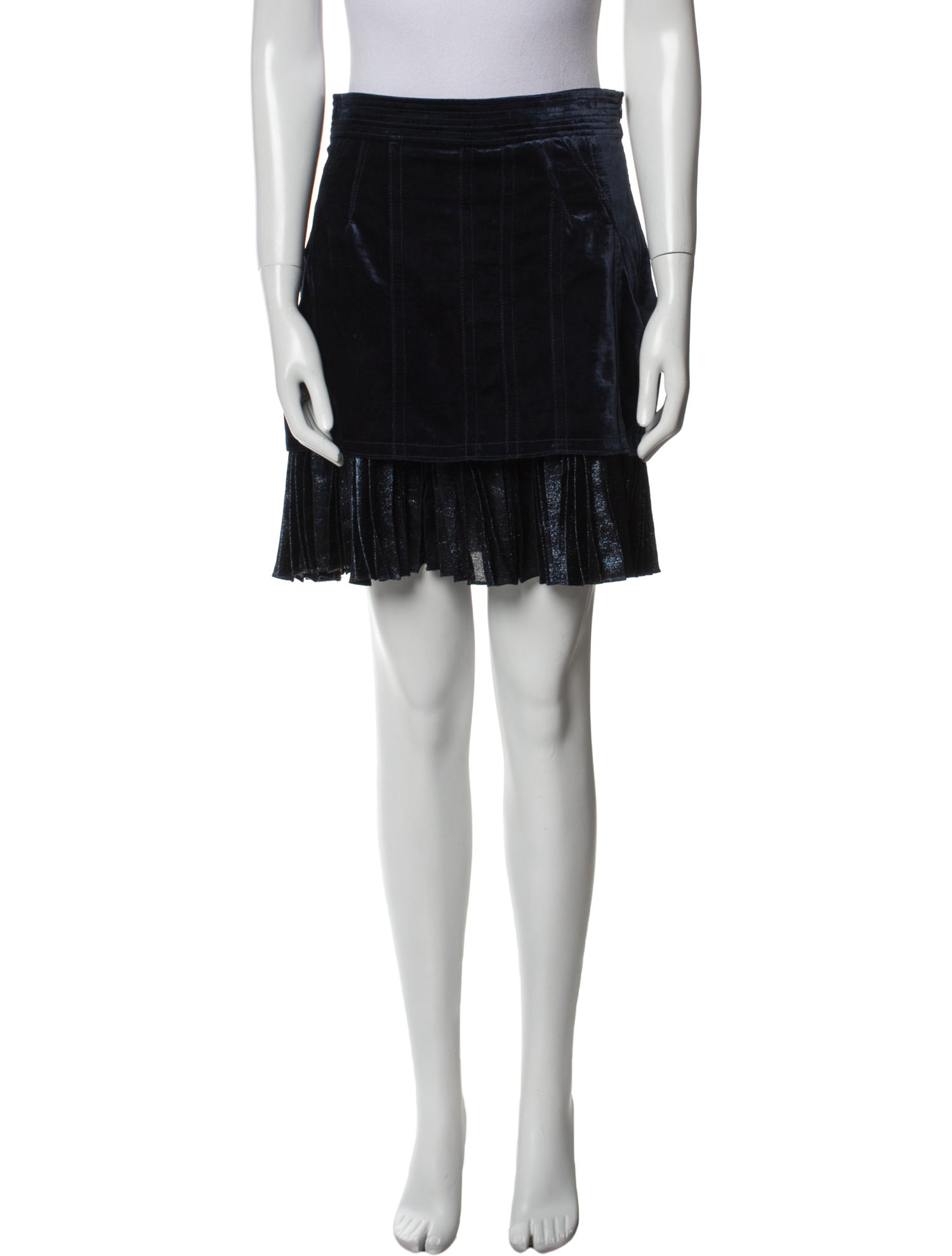 3.1 Phillip Lim Pleated Accents Mini Skirt
