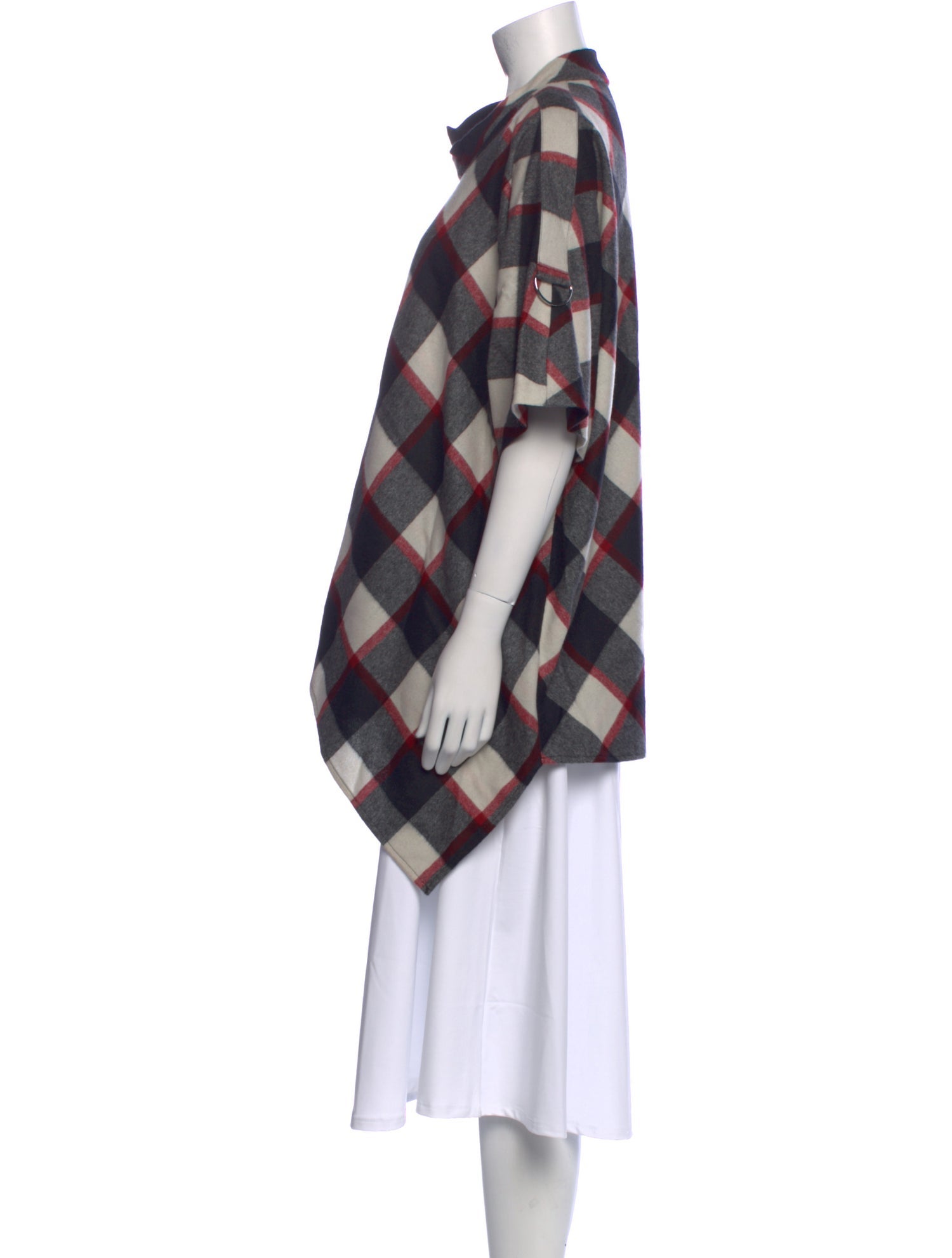 3.1 Phillip Lim Virgin Wool Plaid Print Button-Up Top