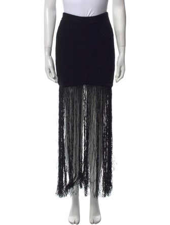 3.1 Phillip Lim Fringe Trim Accent Long Skirt