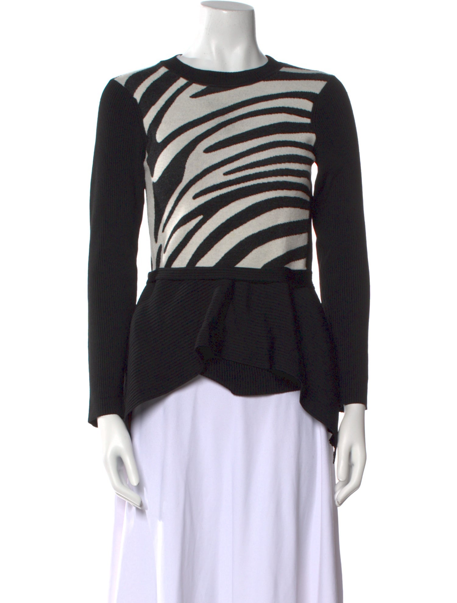 3.1 Phillip Lim Animal Print Crew Neck Sweater