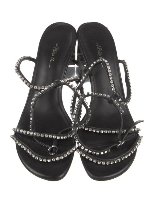3.1 Phillip Lim Leather Crystal Embellishments Sandals