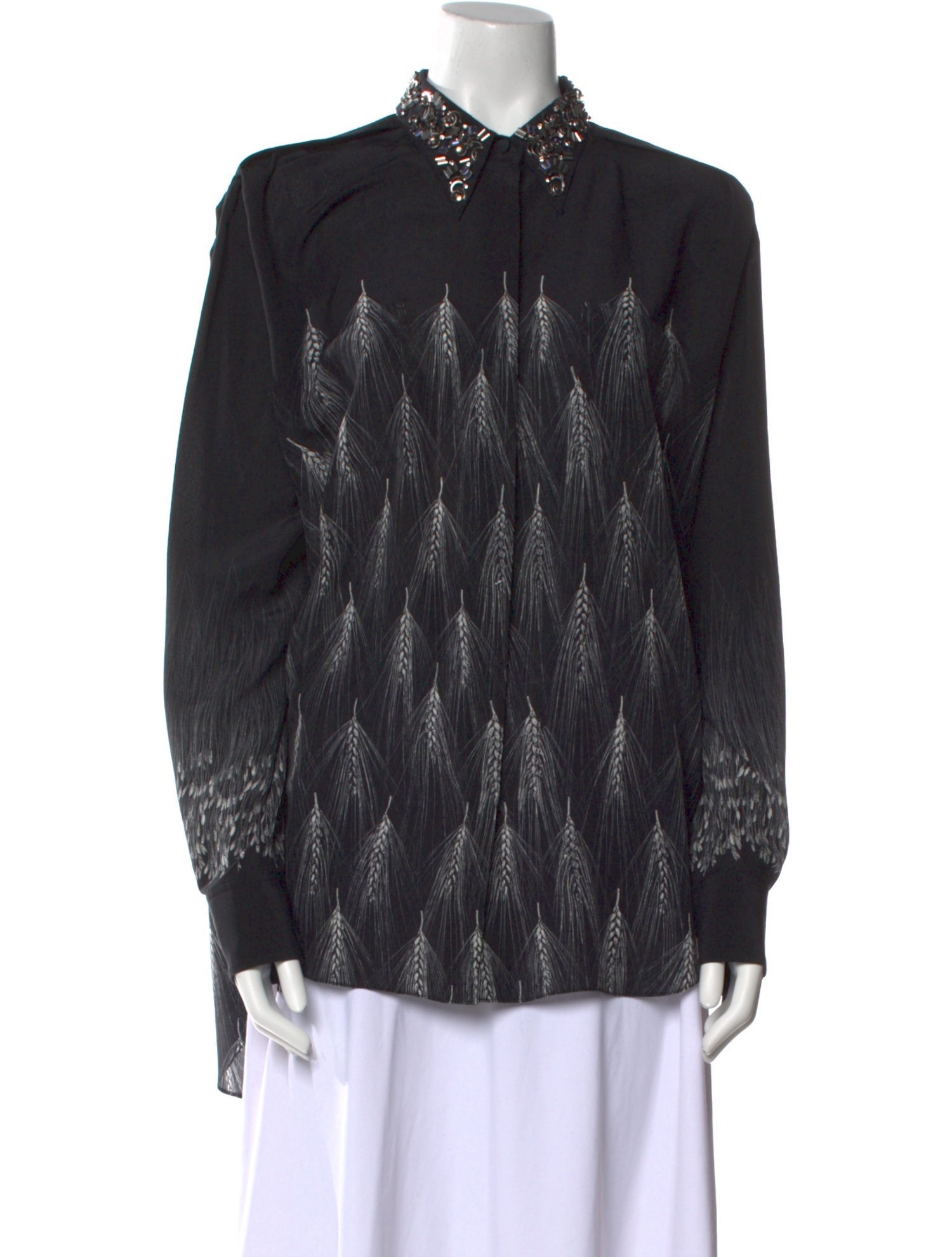 3.1 Phillip Lim Silk Printed Button-Up Top