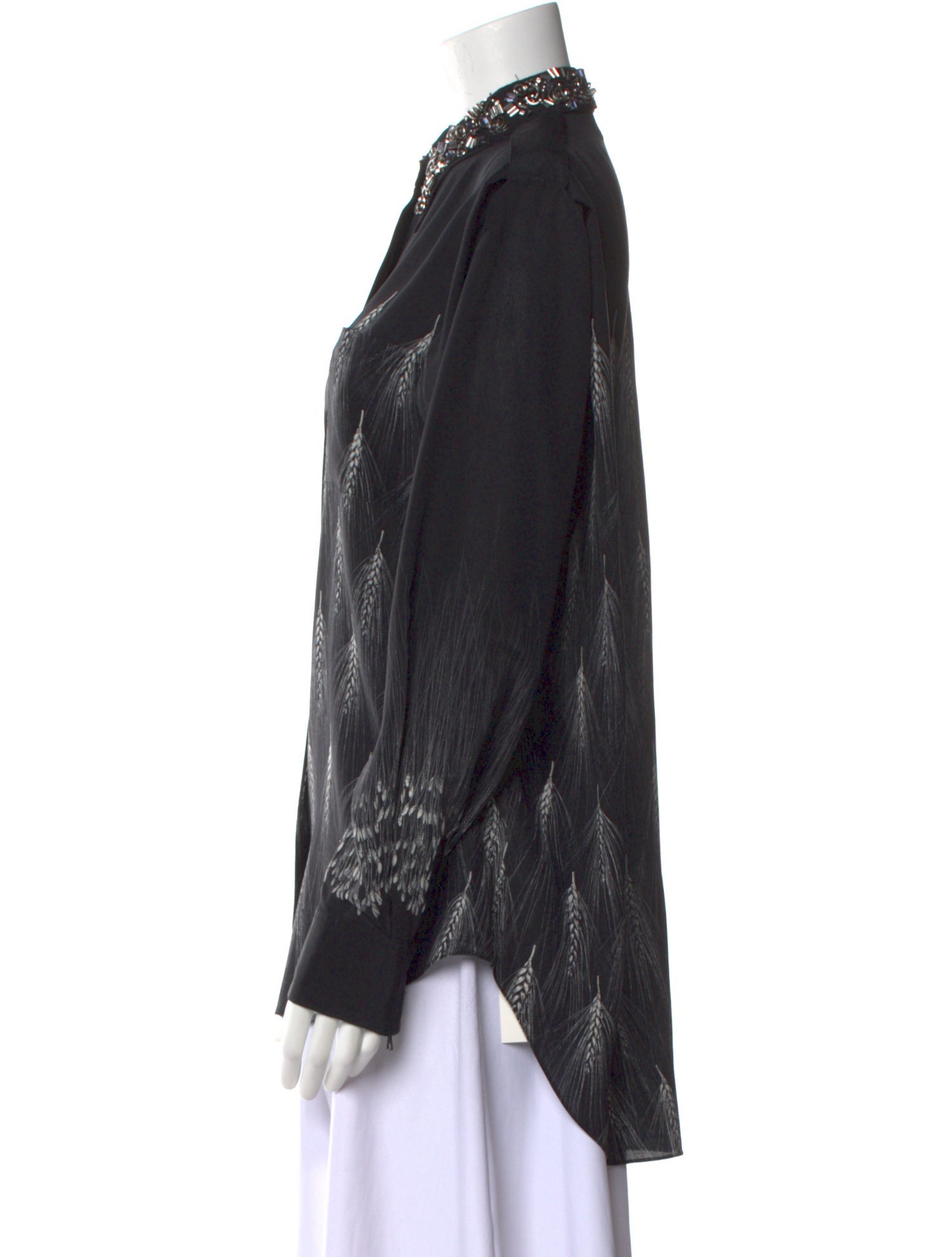 3.1 Phillip Lim Silk Printed Button-Up Top