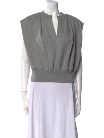 3.1 Phillip Lim V-Neck Short Sleeve Crop Top