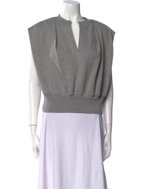 3.1 Phillip Lim V-Neck Short Sleeve Crop Top