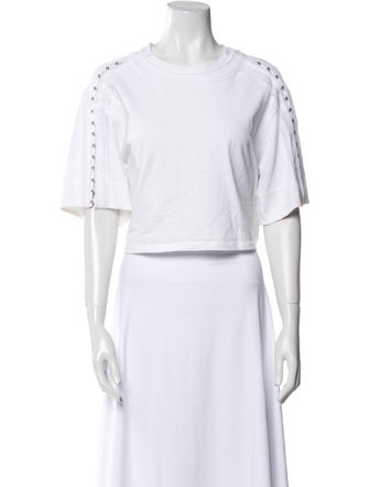 3.1 Phillip Lim Crew Neck Short Sleeve Crop Top