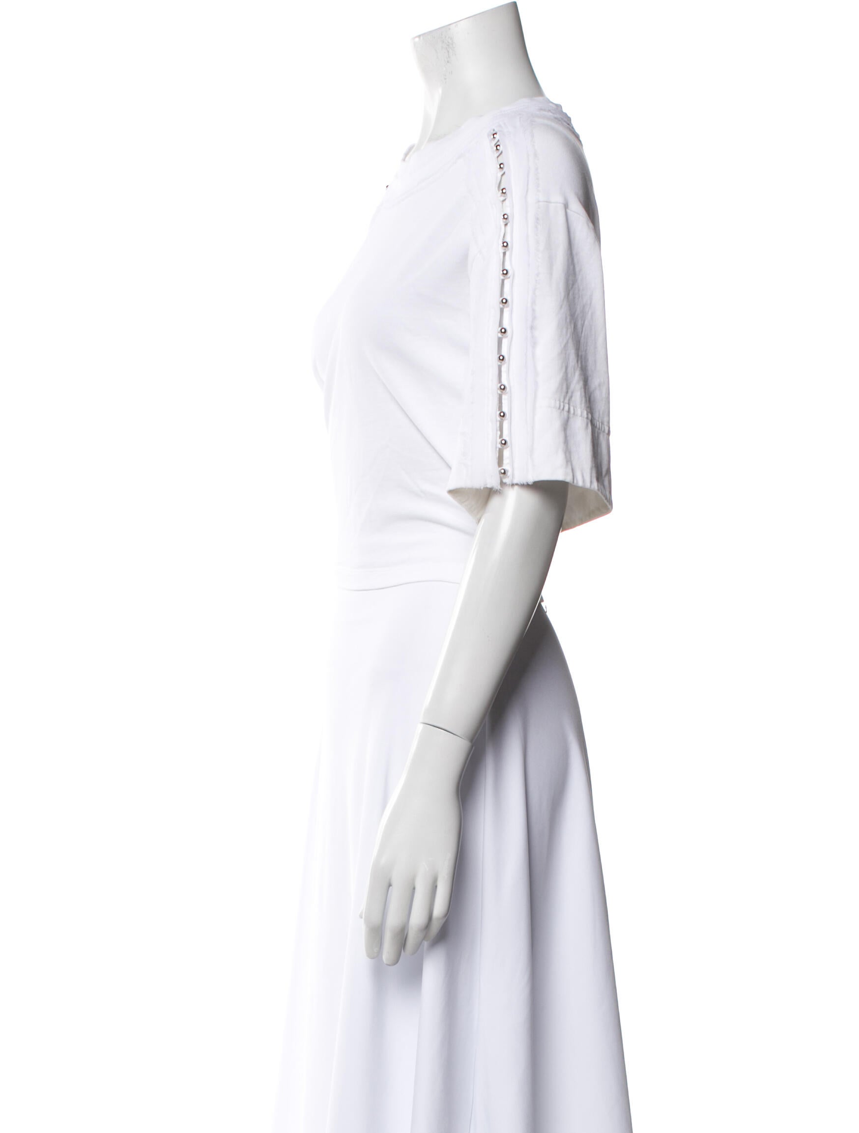 3.1 Phillip Lim Crew Neck Short Sleeve Crop Top