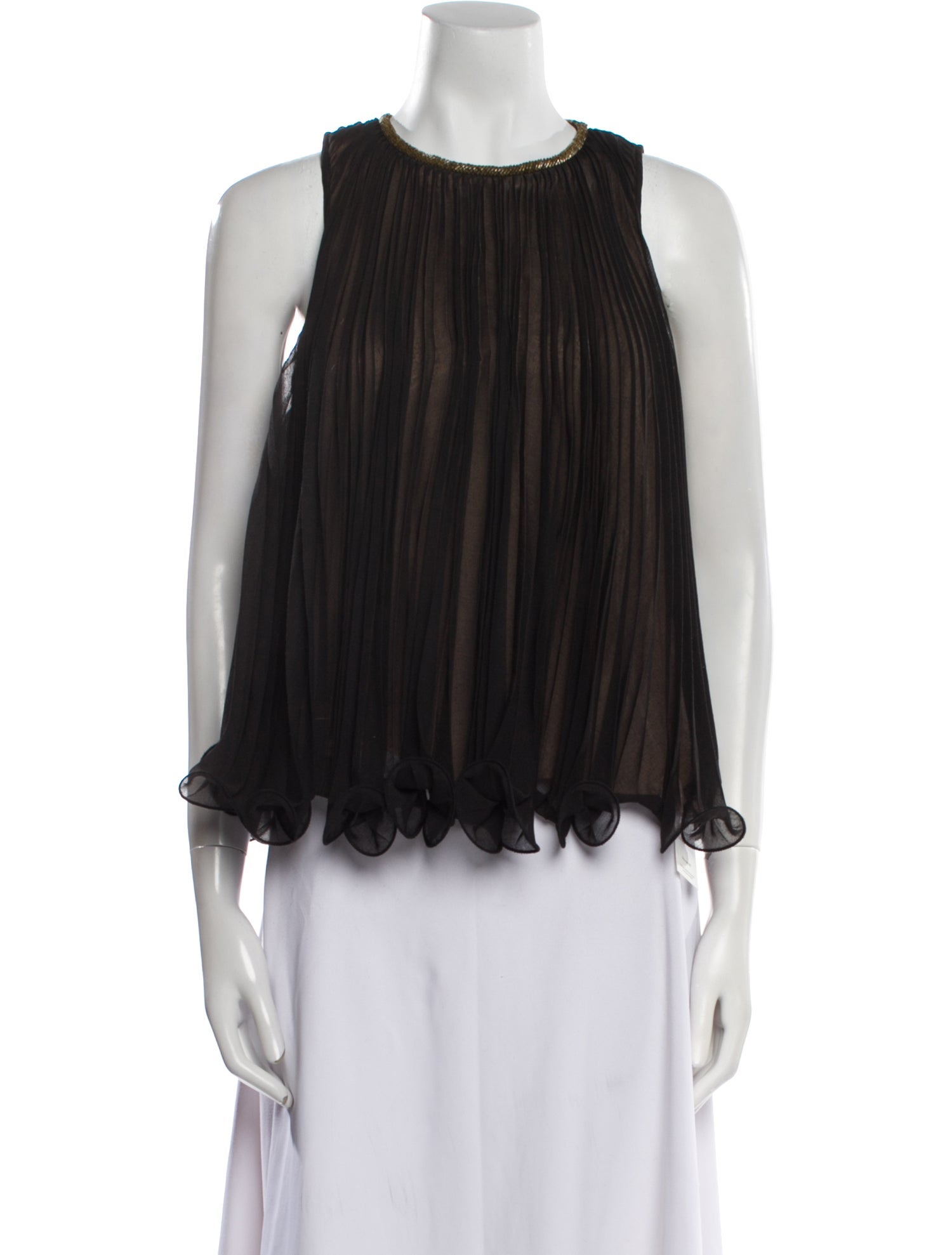 3.1 Phillip Lim Crew Neck Sleeveless Blouse