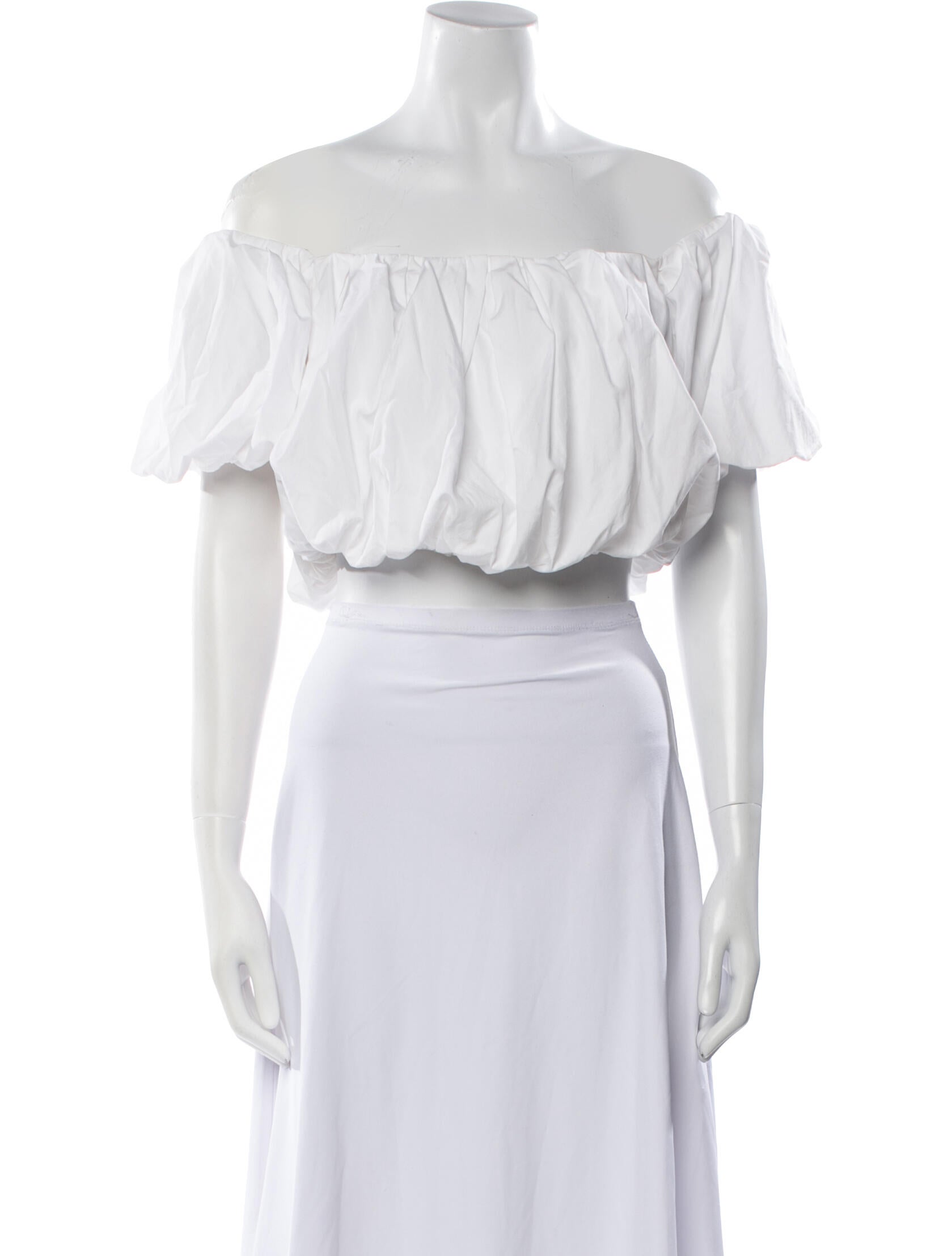 3.1 Phillip Lim Off-The-Shoulder Short Sleeve Crop Top