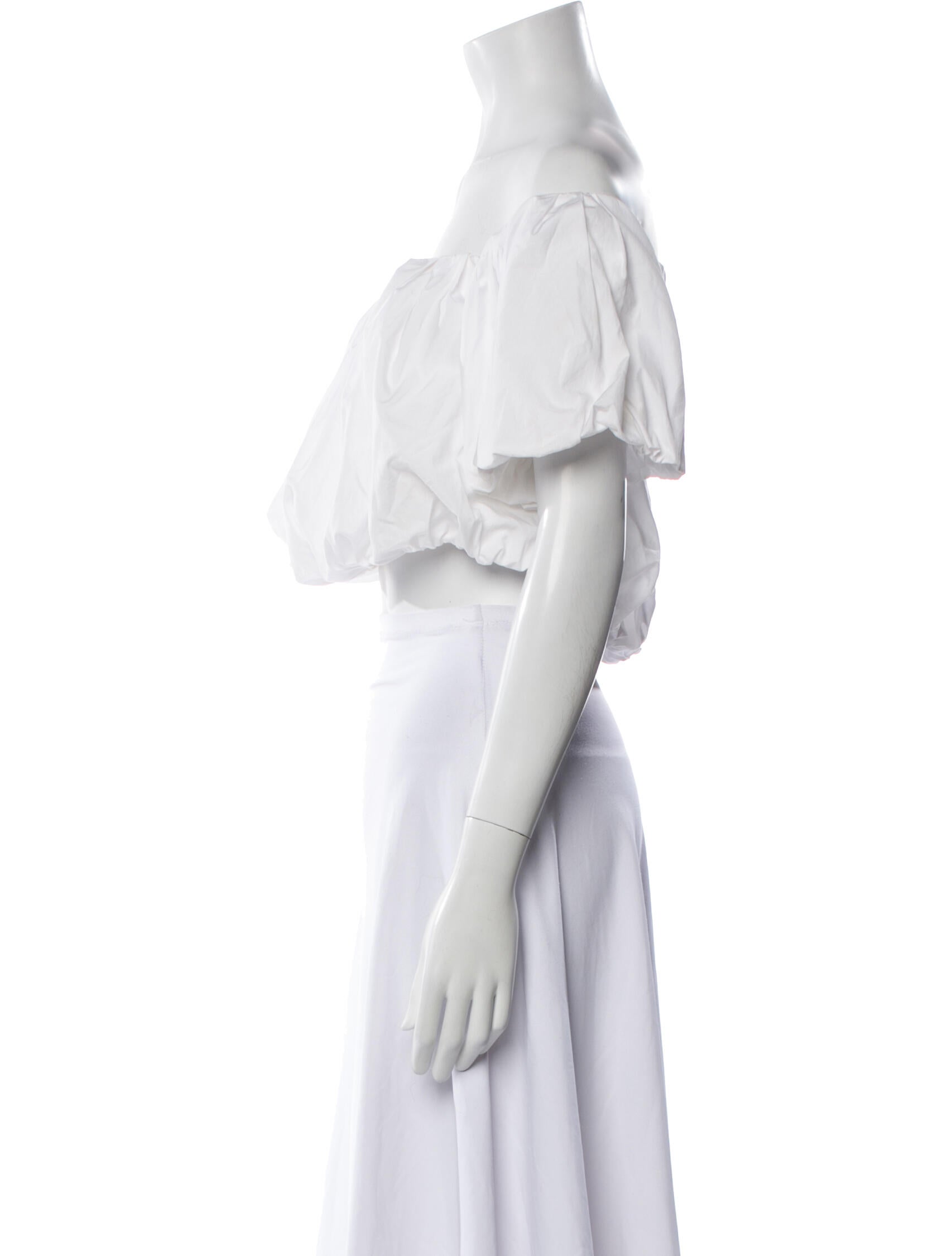 3.1 Phillip Lim Off-The-Shoulder Short Sleeve Crop Top