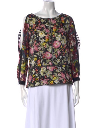 3.1 Phillip Lim Silk Floral Print Blouse