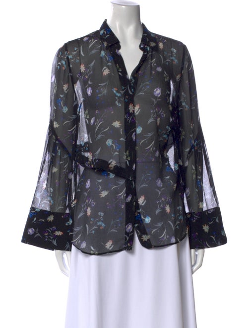 3.1 Phillip Lim Floral Print Long Sleeve Blouse