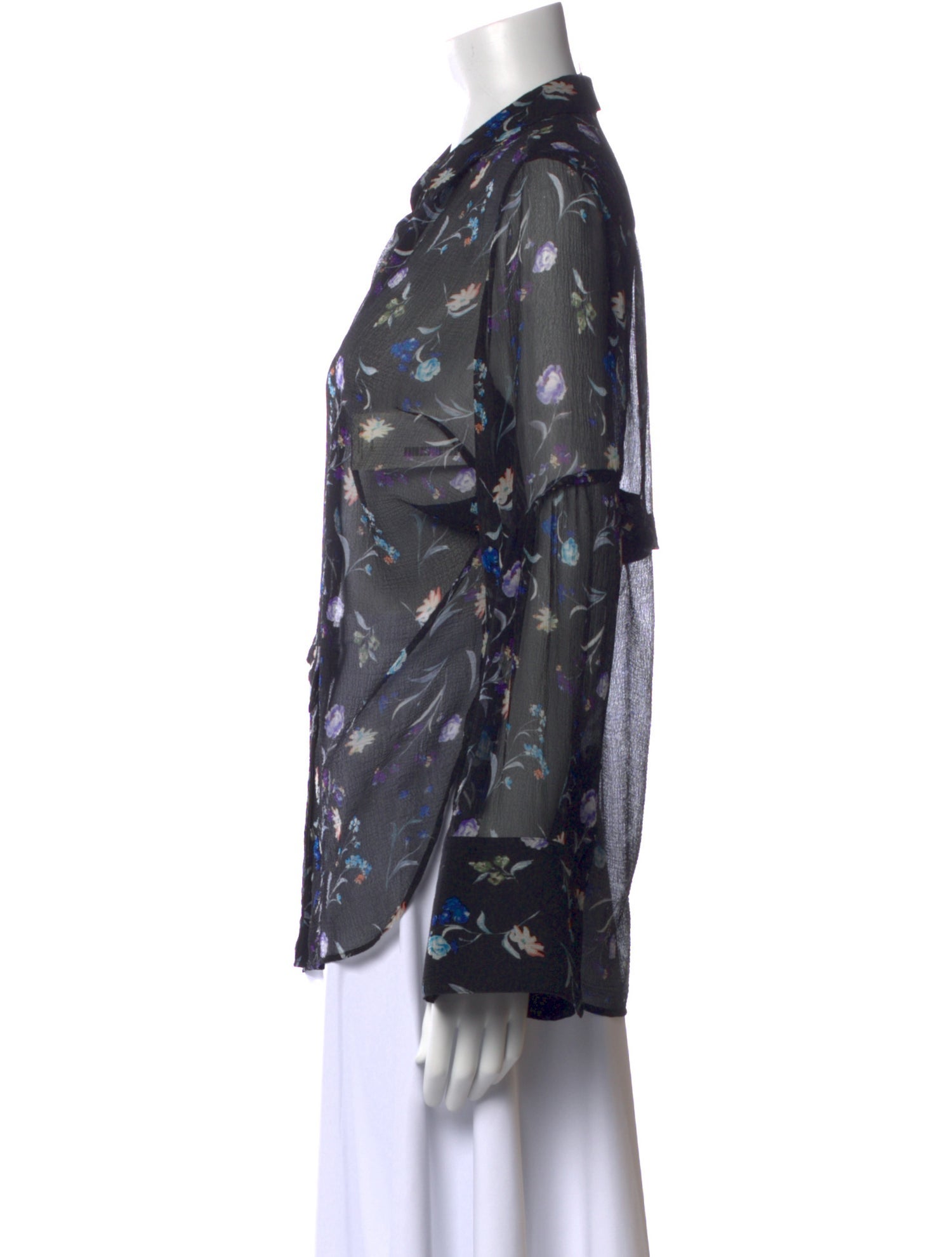3.1 Phillip Lim Floral Print Long Sleeve Blouse