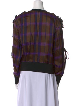 3.1 Phillip Lim Plaid Print Crew Neck Sweatshirt