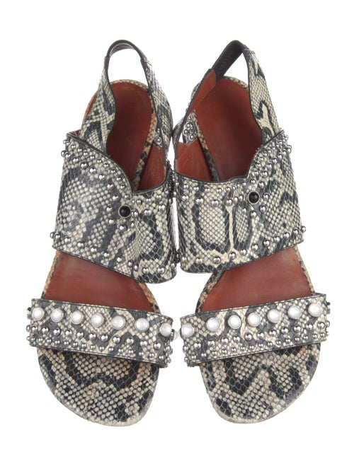 3.1 Phillip Lim Snakeskin Animal Print Slingback Sandals