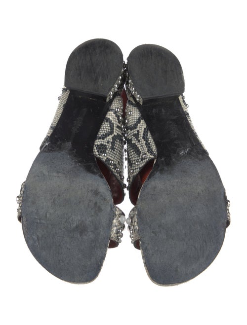 3.1 Phillip Lim Snakeskin Animal Print Slingback Sandals