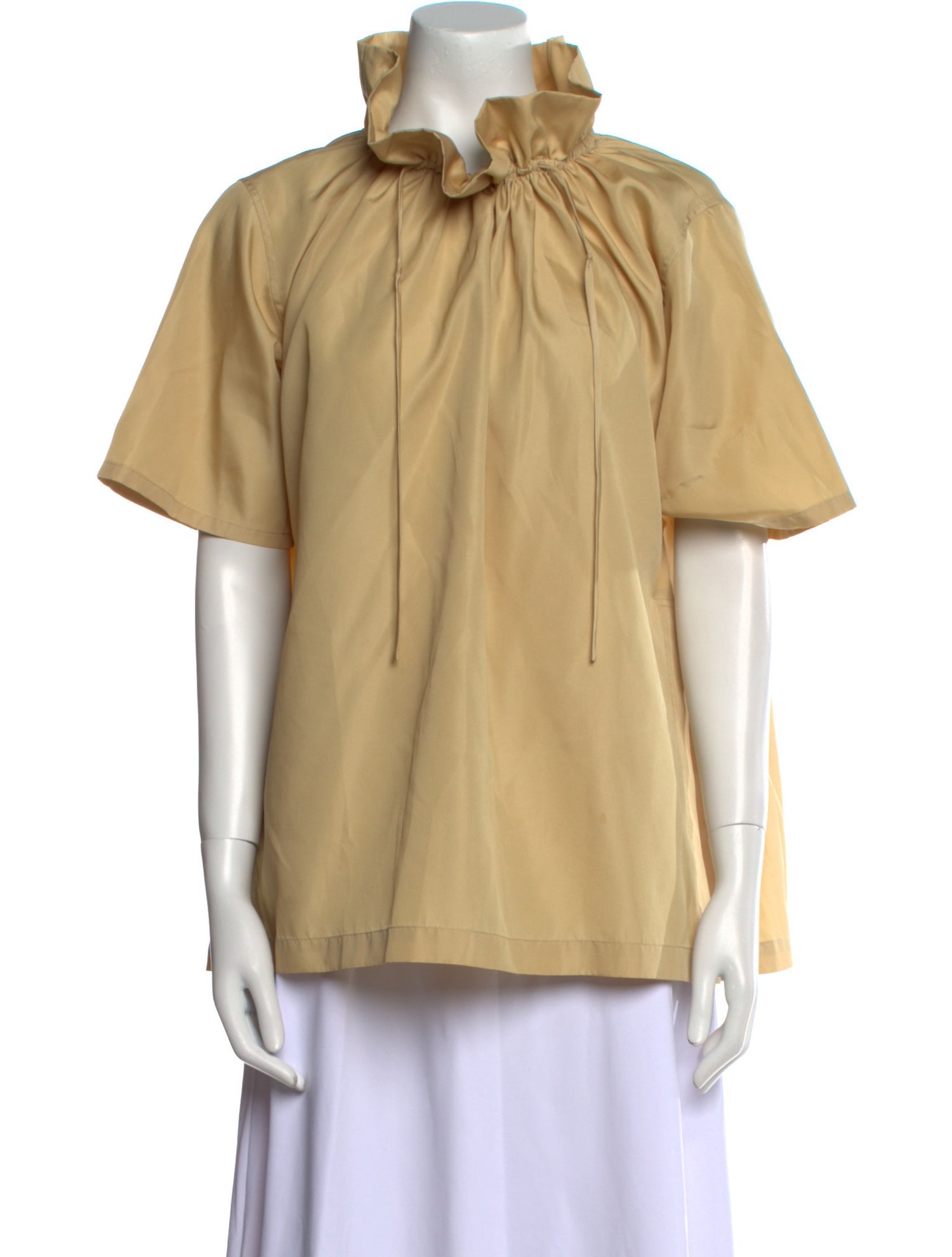 3.1 Phillip Lim Mock Neck Short Sleeve Blouse
