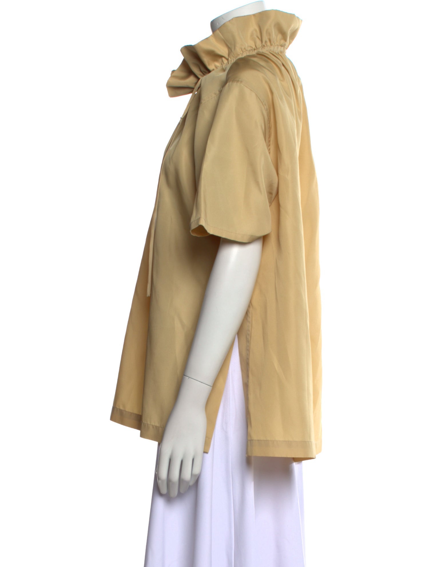 3.1 Phillip Lim Mock Neck Short Sleeve Blouse