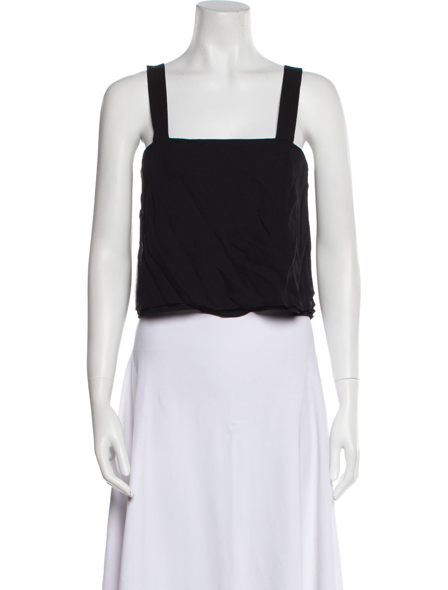 3.1 Phillip Lim Square Neckline Sleeveless Crop Top