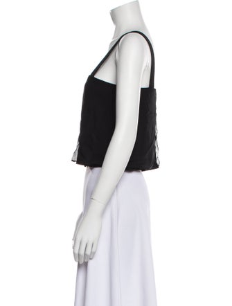 3.1 Phillip Lim Square Neckline Sleeveless Crop Top