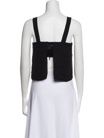 3.1 Phillip Lim Square Neckline Sleeveless Crop Top