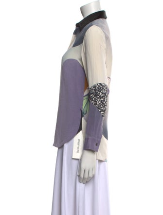 3.1 Phillip Lim Silk Printed Button-Up Top