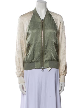 3.1 Phillip Lim Silk Floral Print Bomber Jacket
