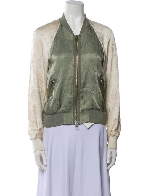 3.1 Phillip Lim Silk Floral Print Bomber Jacket