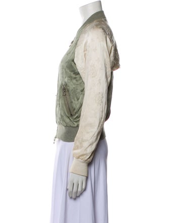 3.1 Phillip Lim Silk Floral Print Bomber Jacket