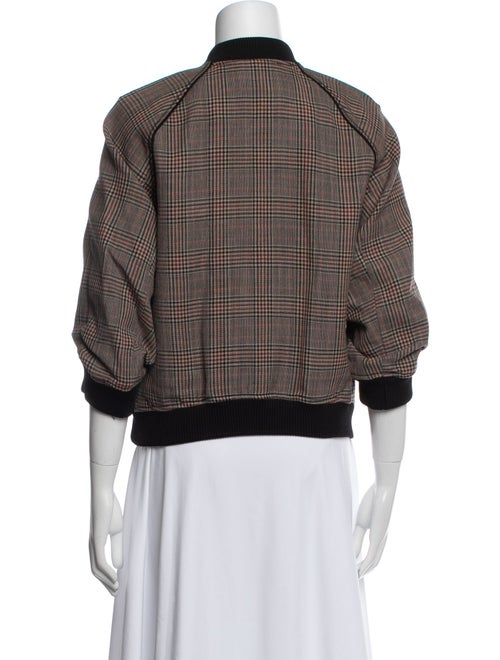 3.1 Phillip Lim Wool Plaid Print Bomber Jacket