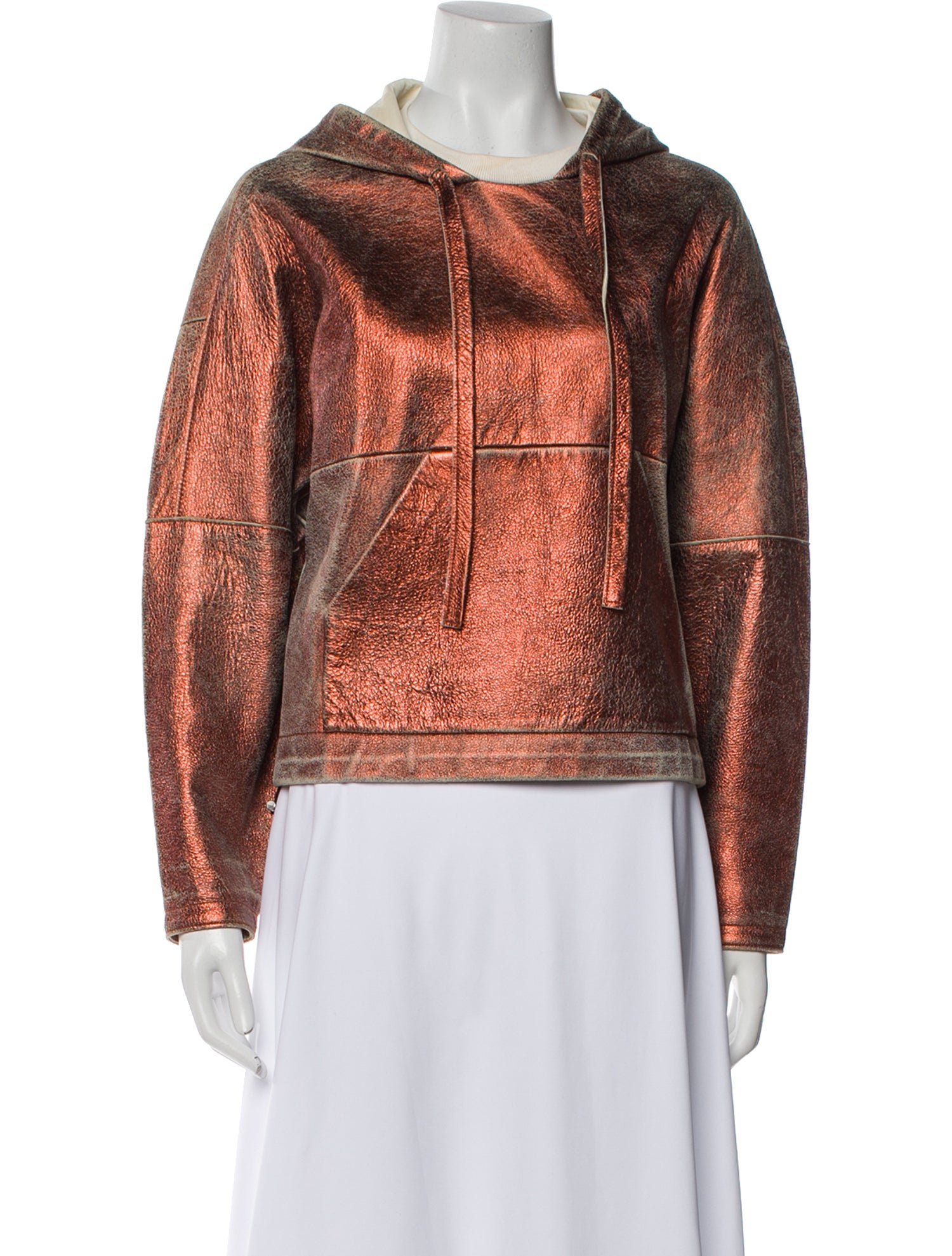 3.1 Phillip Lim Lamb Leather Printed Sweatshirt