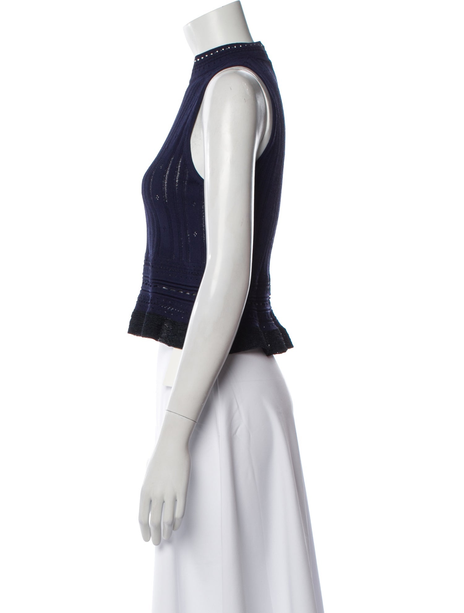 3.1 Phillip Lim Mock Neck Sleeveless Crop Top