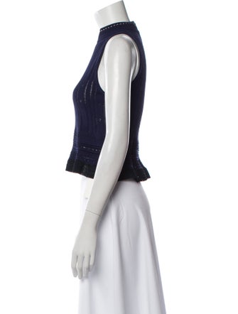 3.1 Phillip Lim Mock Neck Sleeveless Crop Top