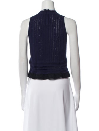 3.1 Phillip Lim Mock Neck Sleeveless Crop Top